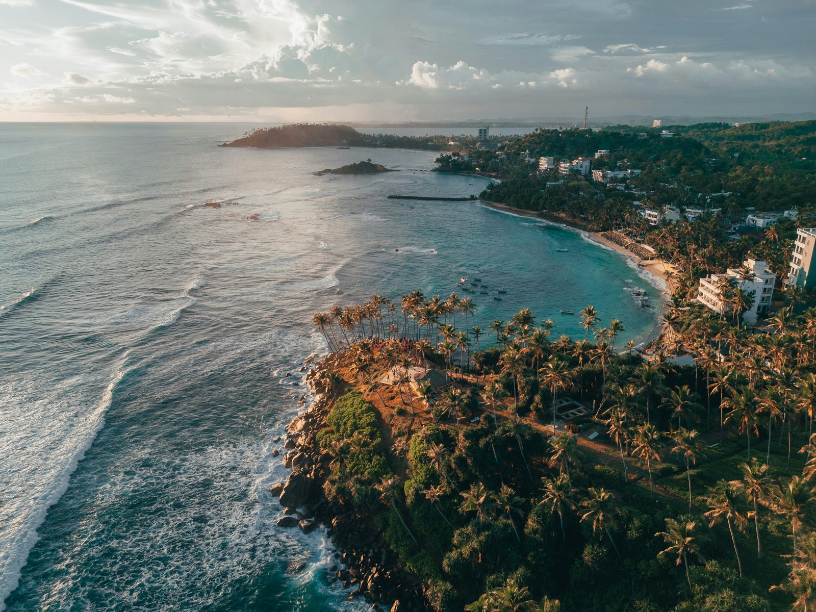 Mirissa coastline in Sri Lanka